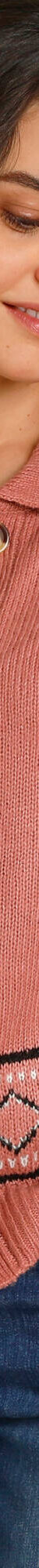 Gilet détail jacquard  (rose grisé) Gilet détail jacquard  (rose grisé)
